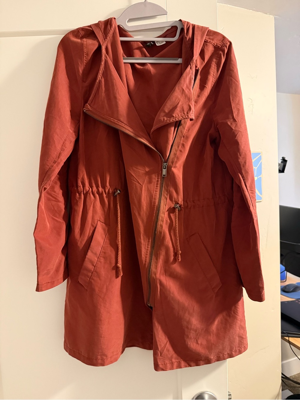 Divided Rust Red Hooded Utility Anorak Jacket